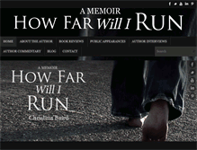 Tablet Screenshot of howfarwillirun.com